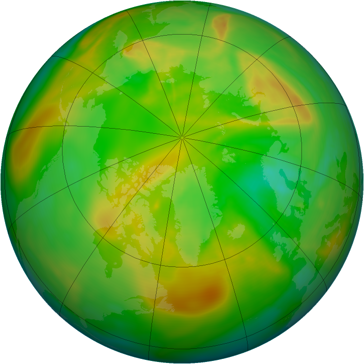 Arctic ozone map for 03 June 2007